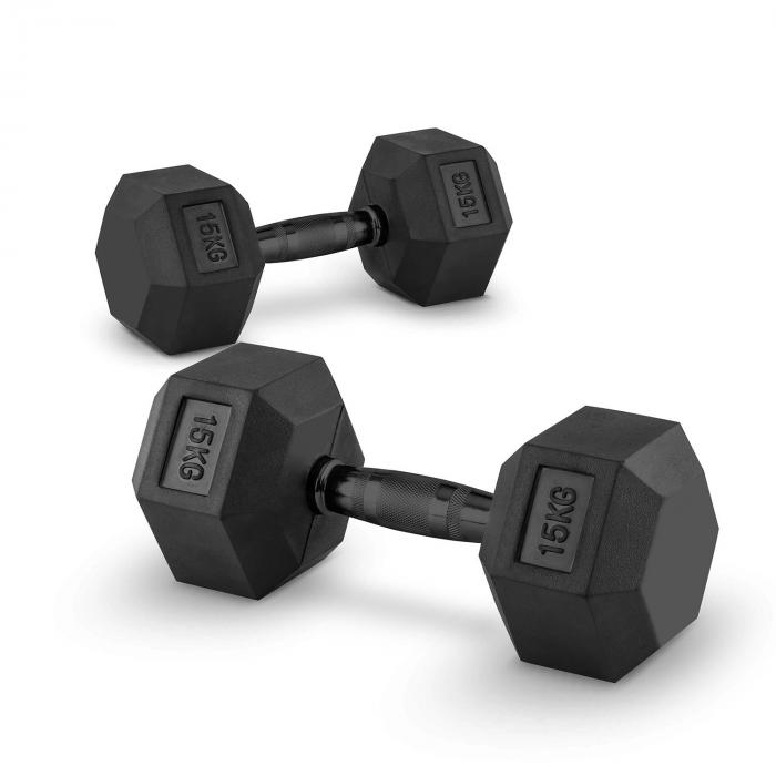 Hexbell Dumbbell pair of short dumbbells 2 x 15 kg