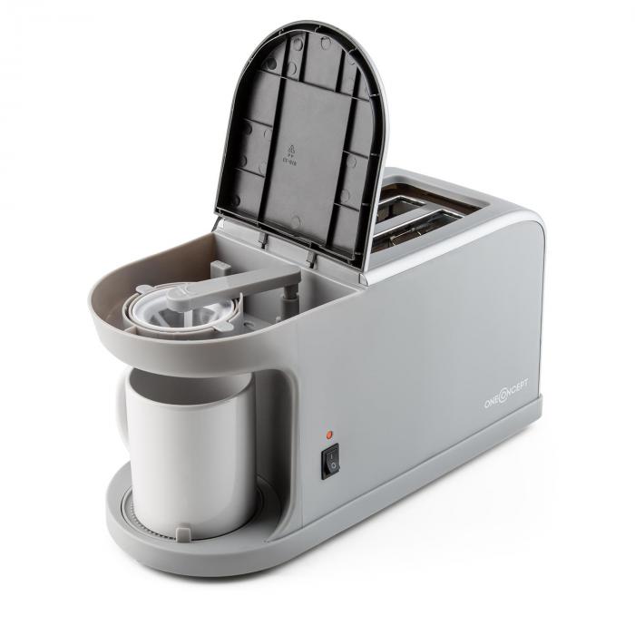 Quickie 2in1 double slit toaster mini coffee machine incl. cup Hifi