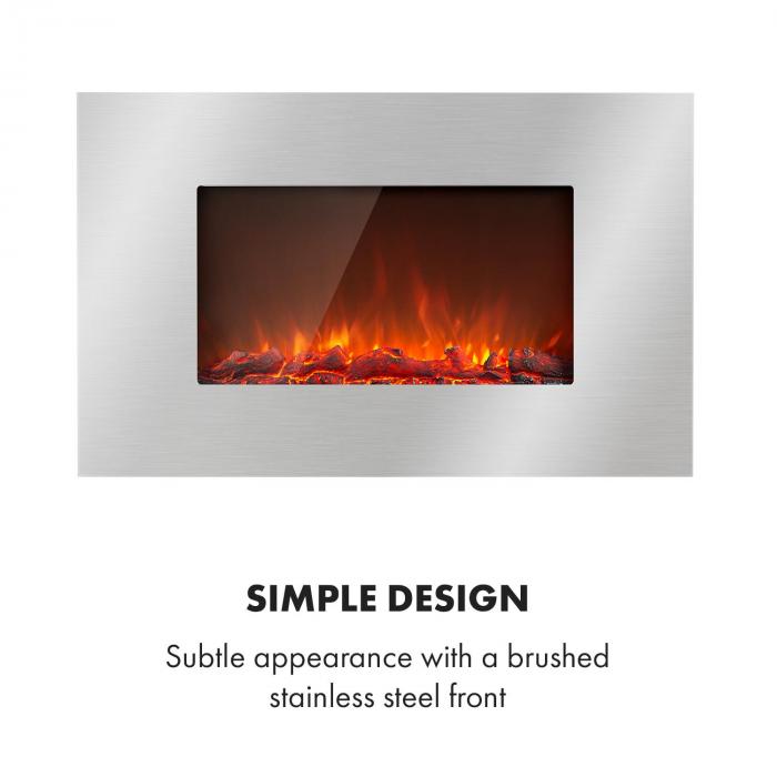 Lausanne Luxe Elektrischer Kamin | Leistung: 2000 Watt | 2 Heizstufen