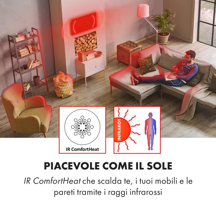 Klarstein Wonderwall Air Art Smart Pannello Radiante Infrarossi 120x60cm 700w App Stelle
