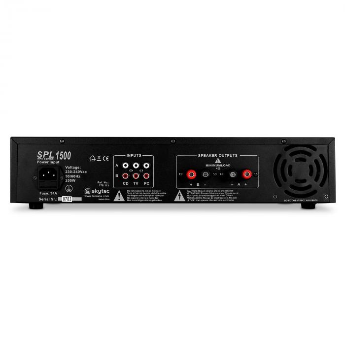 SPL1500 Watt DJ PA Hifi Amplifier SD USB MP3 System Black MP3Player