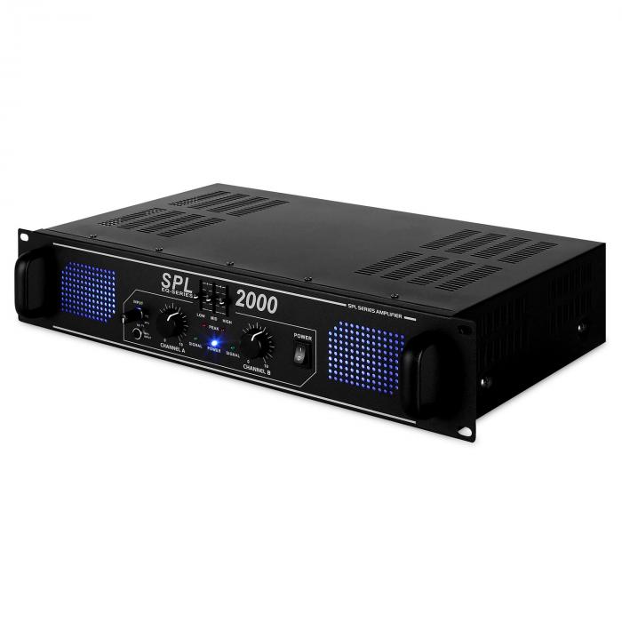SPL2000EQ HiFi PA Amplifier 2U DJ LED Effect