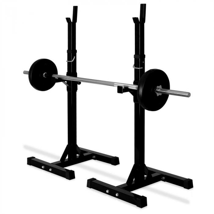 Weight Lift Squat Rack Curl Bar Stand Holder