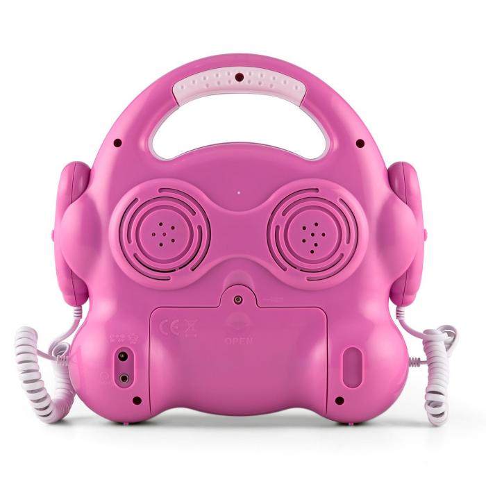 Pocket Rocket Karaoke Machine CD Player SingALong with 2 Microphones Pink
