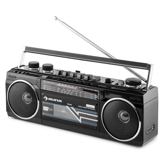 Duke Retro Boombox Portable Cassette player USB SD Bluetooth FM Radio