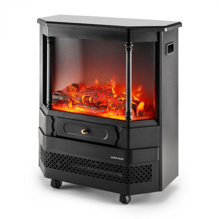 Castillo Elektrischer Kamin Halogen-Flammensimulation schwarz | online