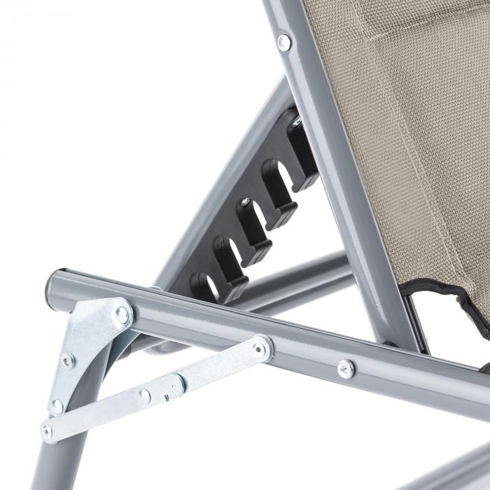 Amalfi Creamy Beige Sonnenliege 2er-Set Polster Stahlrohr beige