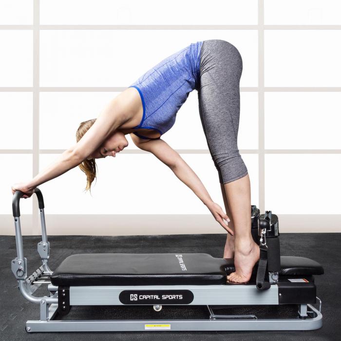Pilato Pilates Reformer Pilates Bench 120kg max. Height Adjustable