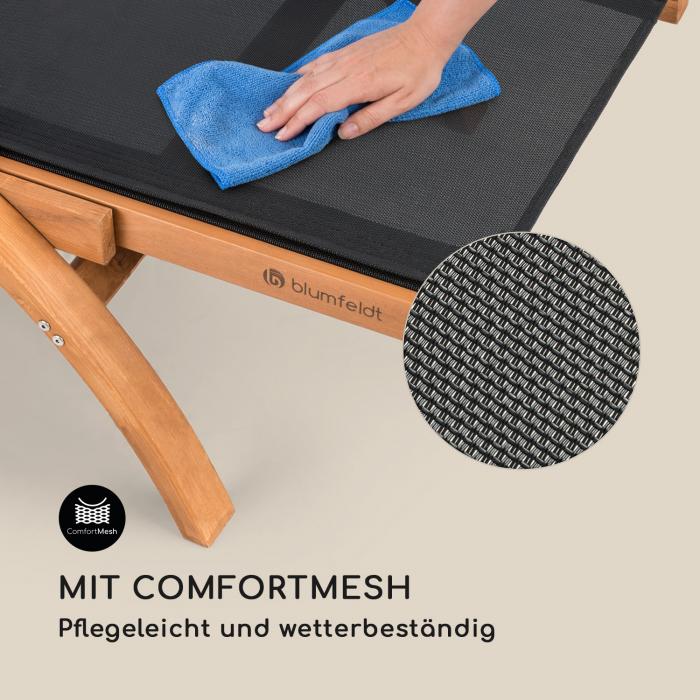 Panamera Gartenliege Sonnenliege | 2-er Set | verstellbares Sonnendach