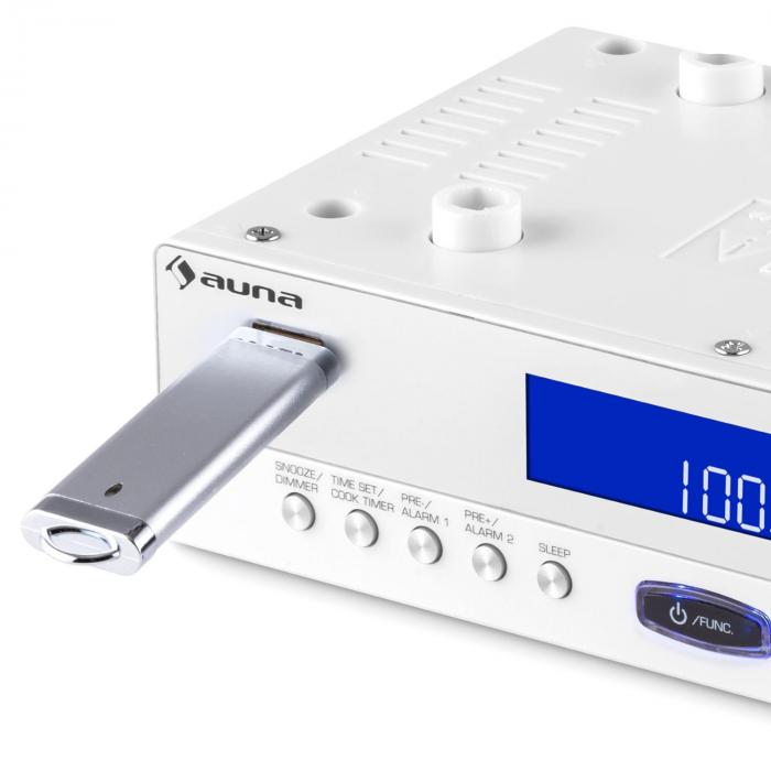 Kr 100 Wh Kitchen Radio Base Bluetooth Microphone Usb Mp3 Handsfree