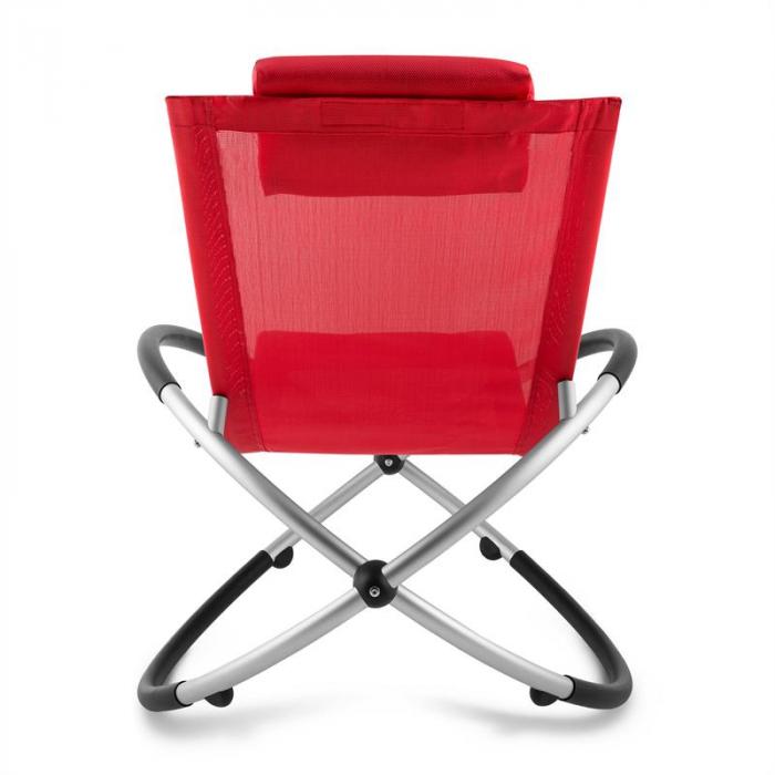 blumfeldt chilly billy chaise longue jardin transat aluminium rouge