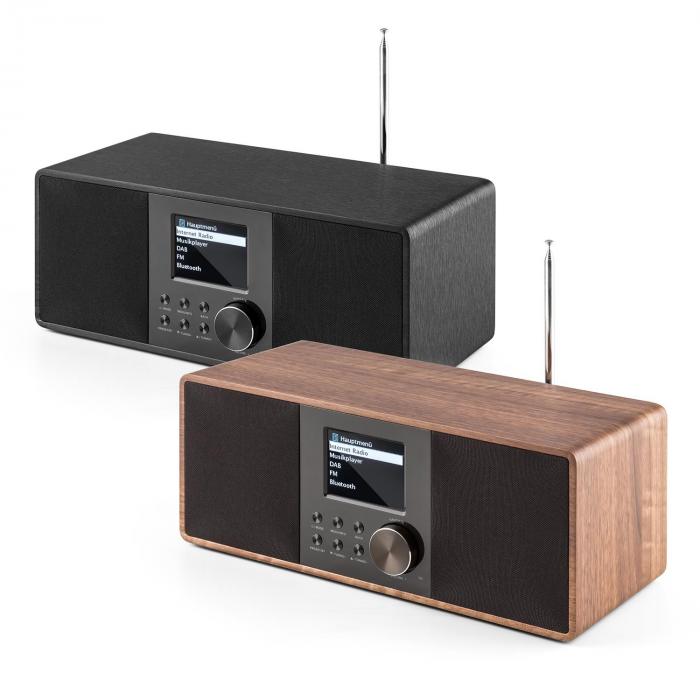 legno mediaplayer, bluetooth, sintonizzatore WLAN, telecomando auna Connect 90 WD internet radio digitale