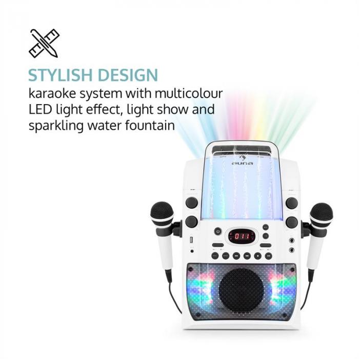 Kara Liquida BT grau + Dazzl Mic Set Karaokeanlage Mikrofon LED Beleuchtung Kara Liquida BT grau + Dazzl Mic Set Karaokeanlage Mikrofon LED Beleuchtung