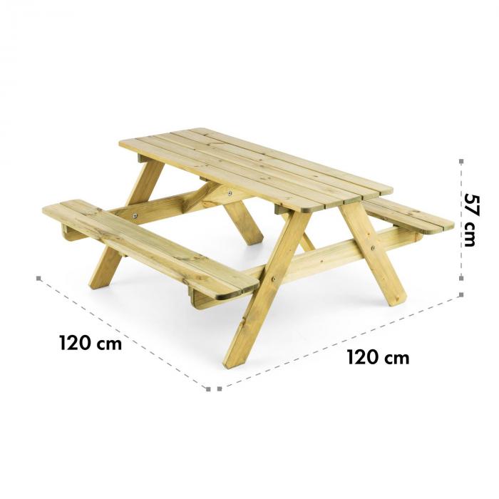 Blumfeldt Table De Pique Nique Avec Banc Meuble Jardin Pour