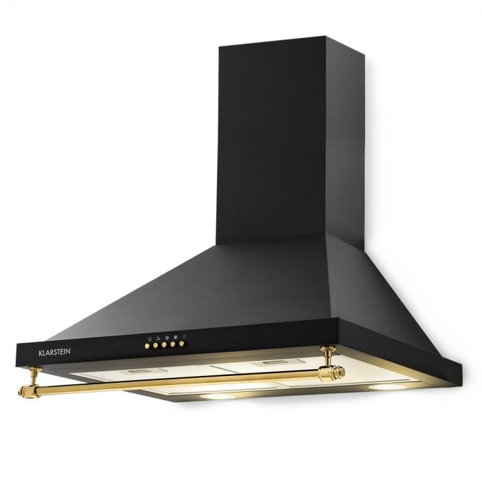 recirculating cooker hood black