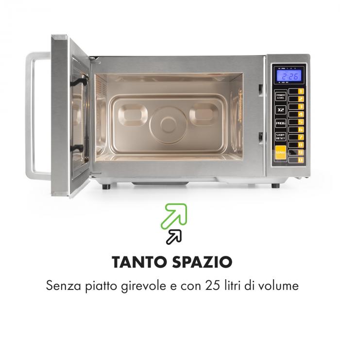 Bestzeit 25 Forno a Microonde 1000W 25l Timer 3 Livelli Acciaio Inox