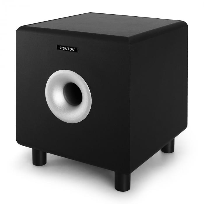 SHFS08B Home Hifi Active 8" Subwoofer Black 20 cm (8") active