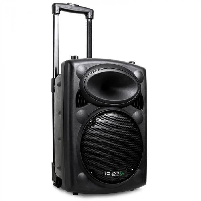 PORT10VHFBT 500W 10" Portable PA Speaker MP3 Bluetooth USB SD + Mics