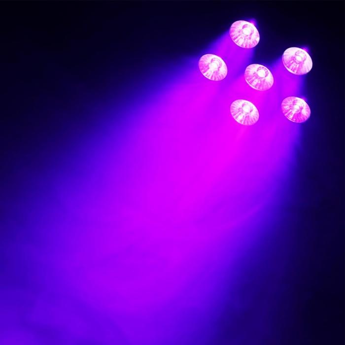 beamz bfp130 flatpar spot led projecteur lumière uv 6w dmx