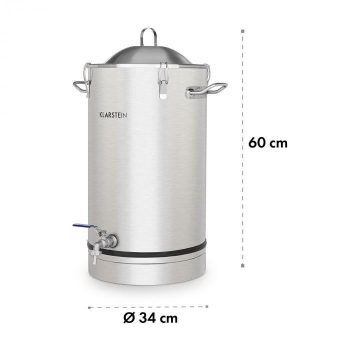 Zuivelproducten Laboratorium terras Klarstein Maischfeest fermentatieketel 30 liter fermentatiebuis 304 rvs