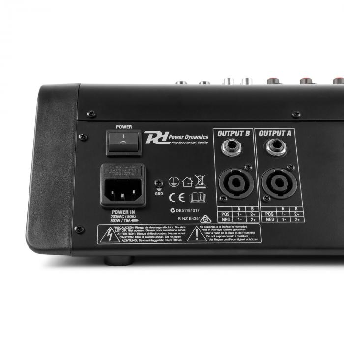 Power Dynamics PDM-M404A Mixer DJ USB 4 entrées Micro processeur Multi FX