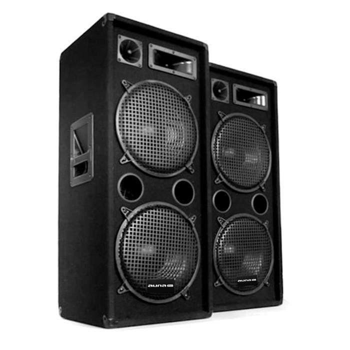 Elektronik Star DJ PA Set Bass First Pro Bluetooth 2x Amp 4x Boxen Mixer 4000W