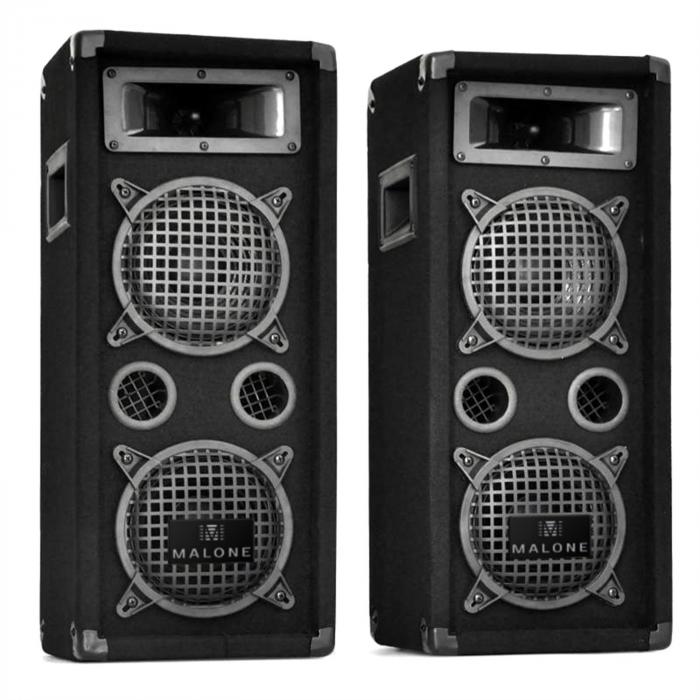 DJ PA System 'DJ25M' 1600W Speakers Amplifier Mixer Mics HifiTower IE