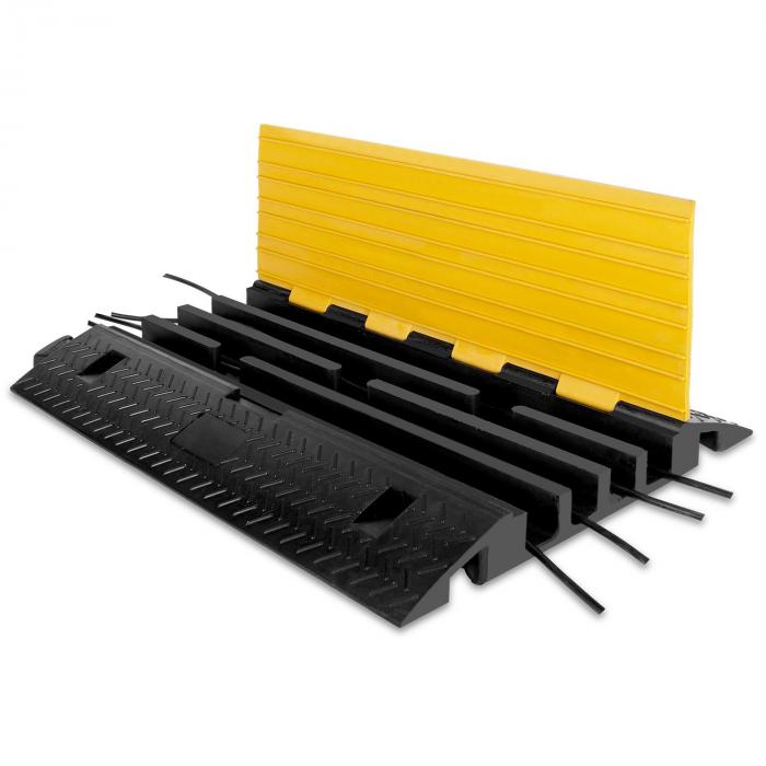 Cable Duct Cover 4 Channels PU Black at the Best Price!