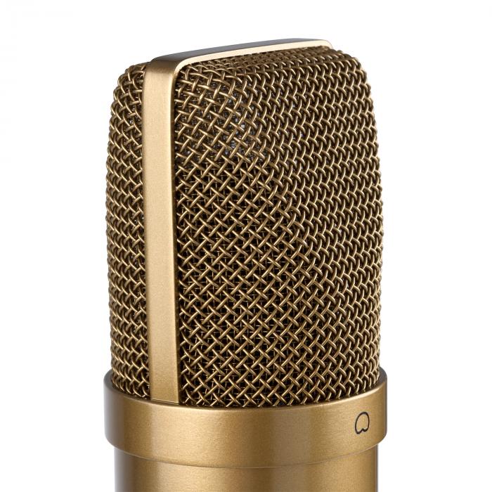 auna USB Kondensator Mikrofon Nierencharakteristik Mikrofonarm Spinne Set gold 