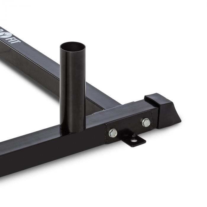 HR 1100 Weight Lifting Rack Half Rack 2 JHooks Pull Up Bar Black