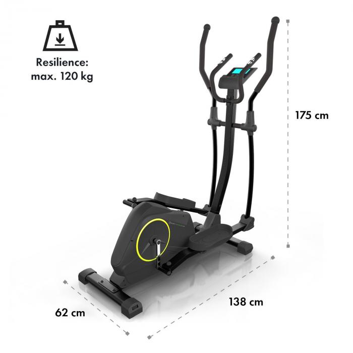 Klarfit Epsylon Cross AS Vélo elliptique Volant d