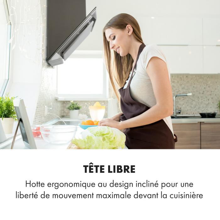 Klarstein Zola 60 Hotte Aspirante Tete Libre 60cm 190w 610 M H Classe B Inox