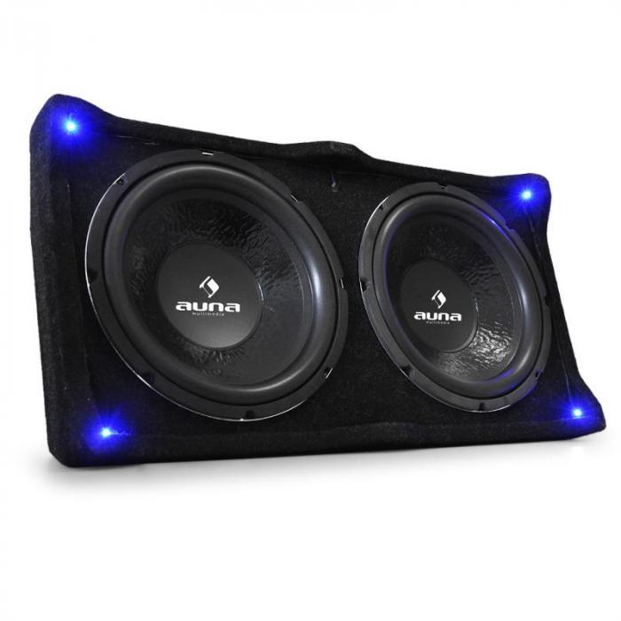 Car HiFi Set "Black Line 120" Subwoofer Endstufe 1600W max.