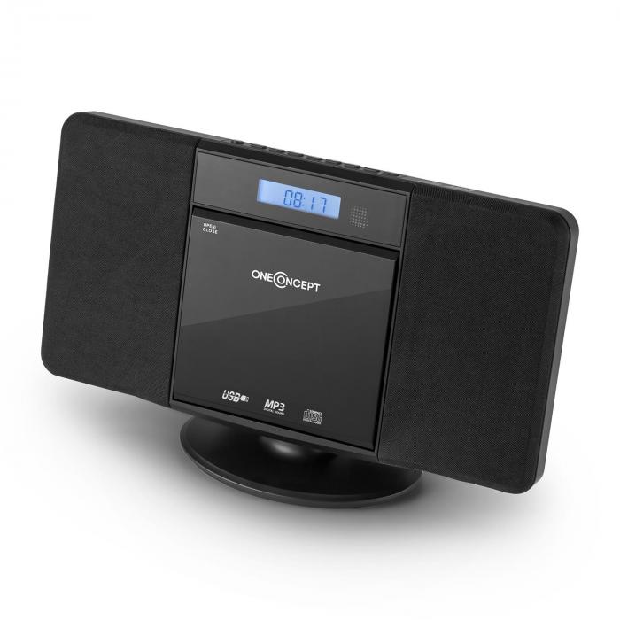 Donation None tile V-13 BT Stereoanlage CD MP3 USB Bluetooth Radio Wandmontage CD-Player /  Bluetooth | Schwarz