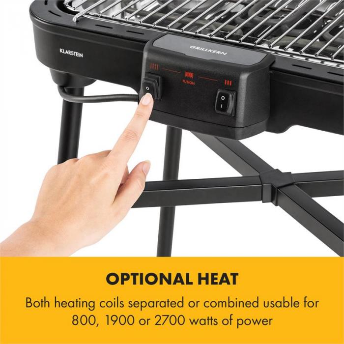 Klarstein Grillkern el grill 1900+800W dubbelelement Klarstein Grillkern el grill 1900+800W dubbelelement